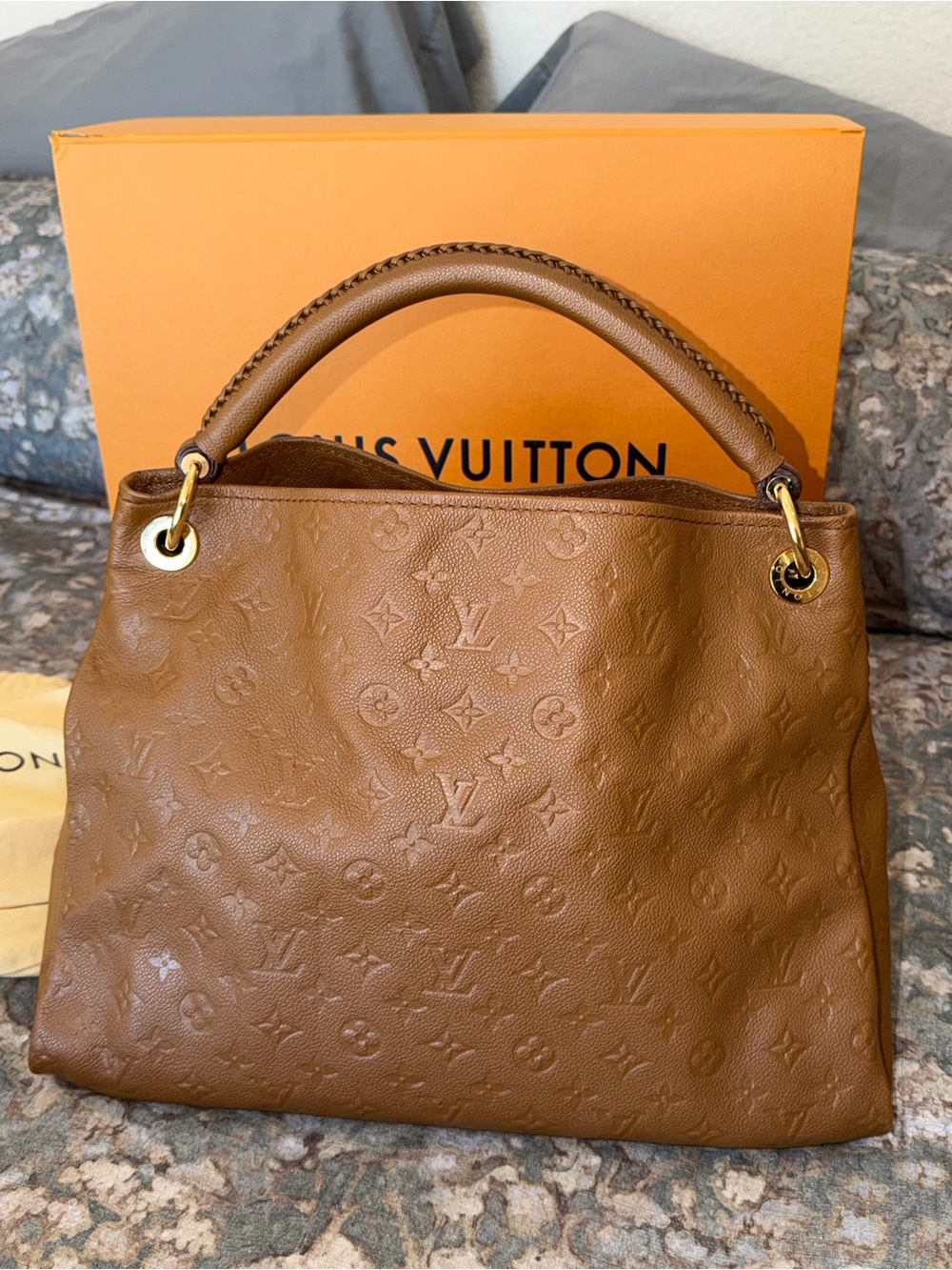 Louis Vuitton Artsy GM Cognac Empreinte Embossed Leather Bag - Like New